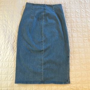 J. Crew jean midi skirt